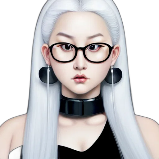 face, hair, jewelry, photorealistic transparent PNG cut-out