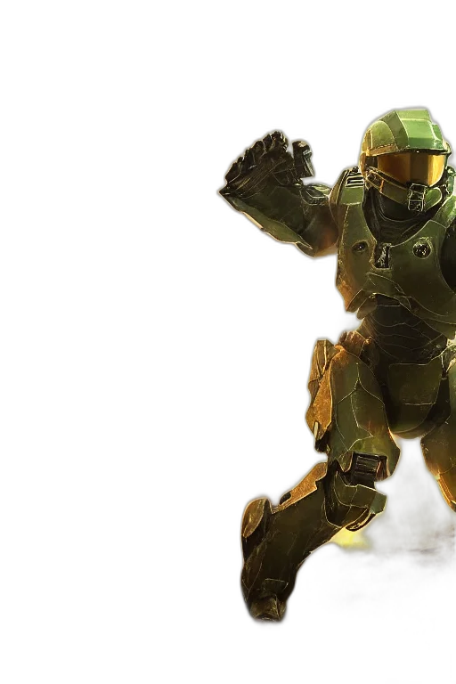 robot, concept art, 3d render, green transparent PNG cut-out
