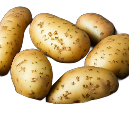 food, crown, face, jacket, photorealistic, 3d render, golden, potato transparent PNG cut-out