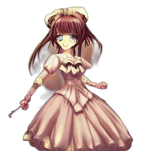 staff, dress, weapon, flower transparent PNG cut-out