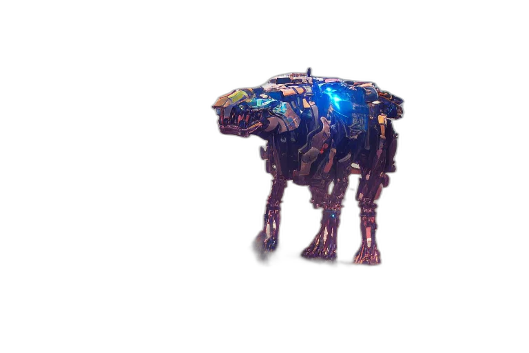 animal, robot, creature, dragon, 3d render, concept art, pixel art, fantasy art transparent PNG cut-out