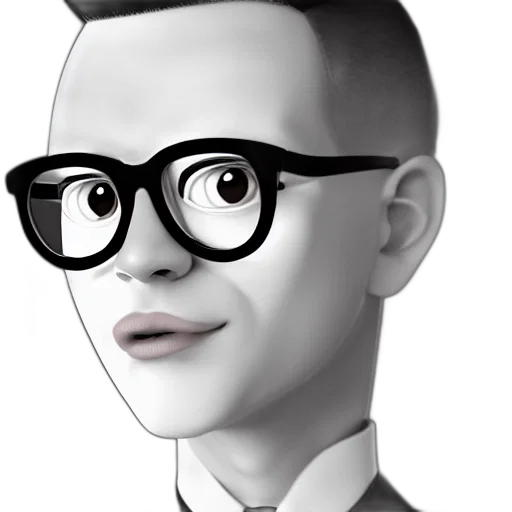 face, staff, cartoon, photorealistic transparent PNG cut-out