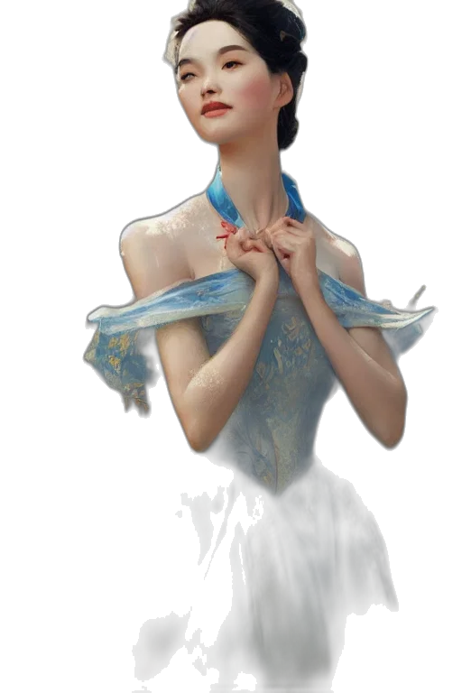 dress, staff, jewelry, crown, concept art, fantasy art, photorealistic, 3d render transparent PNG cut-out