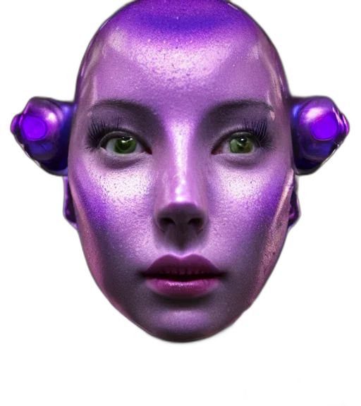 mask, face, robot, creature, 3d render, concept art, cyberpunk, photorealistic transparent PNG cut-out