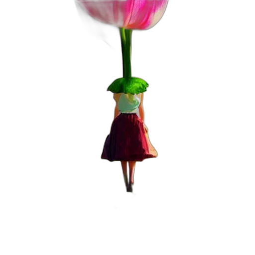 flower, umbrella, staff, crown transparent PNG cut-out