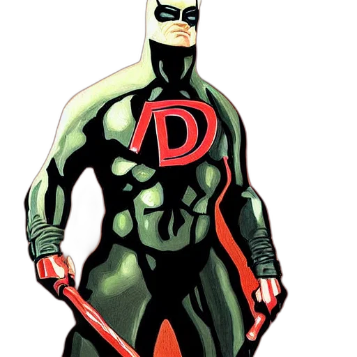 comic book art, concept art, daredevil, painting transparent PNG cut-out