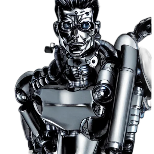 robot, comic book art, cyberpunk, concept art transparent PNG cut-out