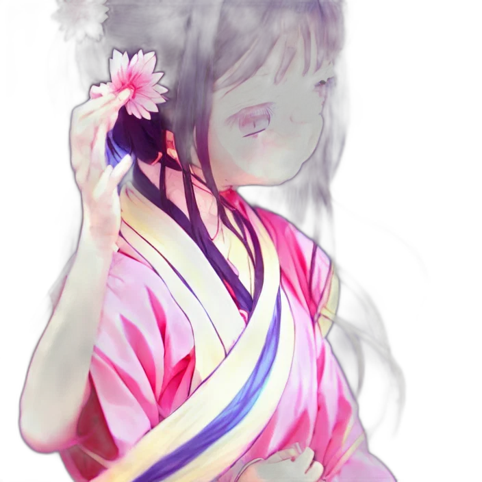 flower, dress, staff, weapon transparent PNG cut-out