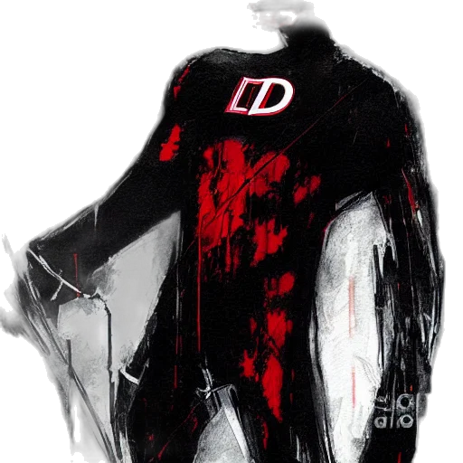 jacket, dress, concept art, comic book art, 3d render, photorealistic, dark, daredevil transparent PNG cut-out