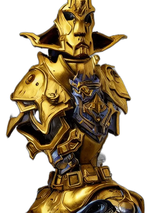 crown, staff, robot, jewelry, concept art, fantasy art, 3d render, golden transparent PNG cut-out