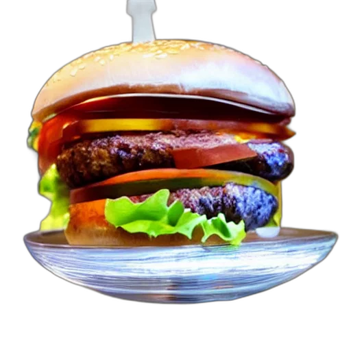 food, crown, photorealistic, 3d render transparent PNG cut-out
