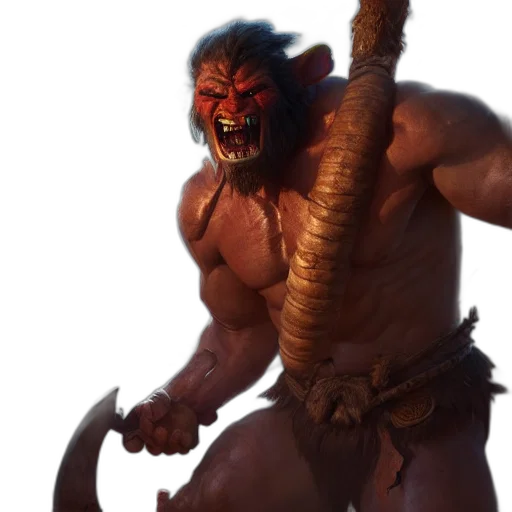creature, staff, animal, weapon transparent PNG cut-out