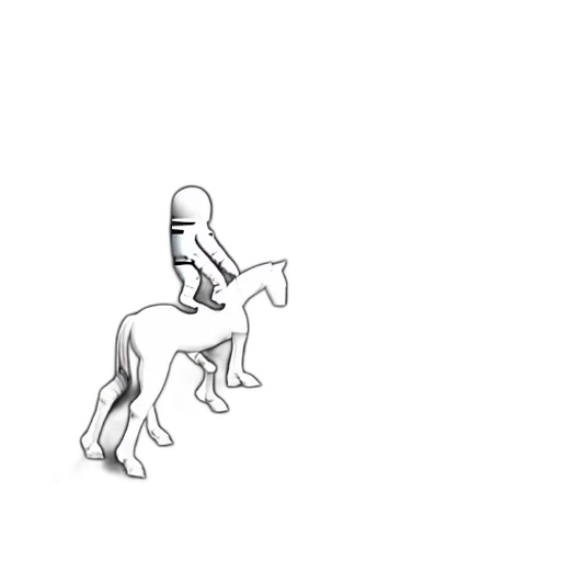 hat, sword, animal, robot, concept art, 3d render, pixel art, fantasy art transparent PNG cut-out