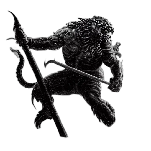 creature, staff, animal, dragon transparent PNG cut-out
