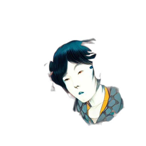 face, mask, staff, creature, vaporwave, pixel art, watercolor, concept art transparent PNG cut-out