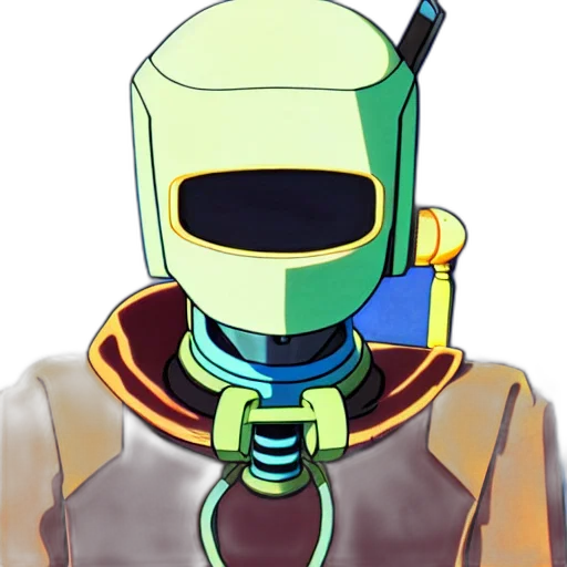 robot, mask, staff, jacket transparent PNG cut-out