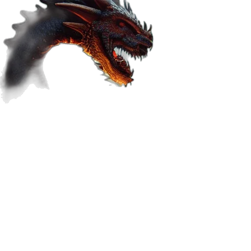 dragon, creature, animal, weapon, fantasy art, concept art, pixel art, photorealistic transparent PNG cut-out