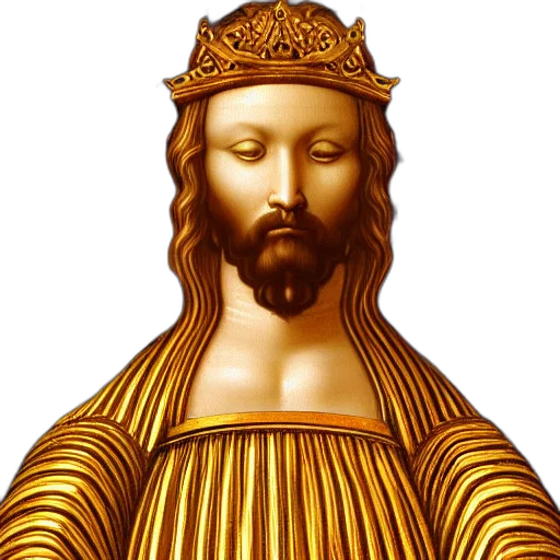 crown, face, photorealistic, 3d render transparent PNG cut-out