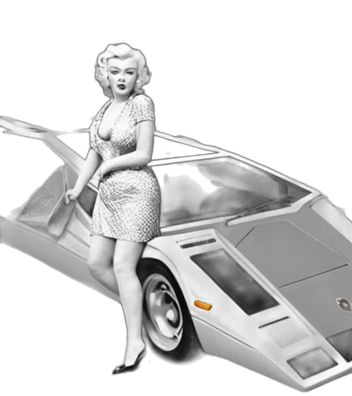 car, concept art, comic book art, 3d render transparent PNG cut-out