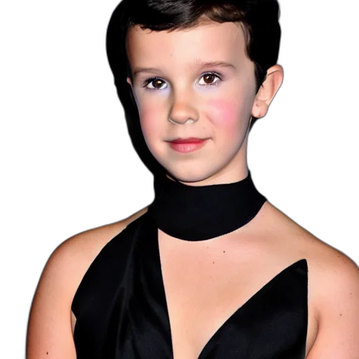 dress, face, hair, photorealistic, photo, adult, millie, bobby transparent PNG cut-out