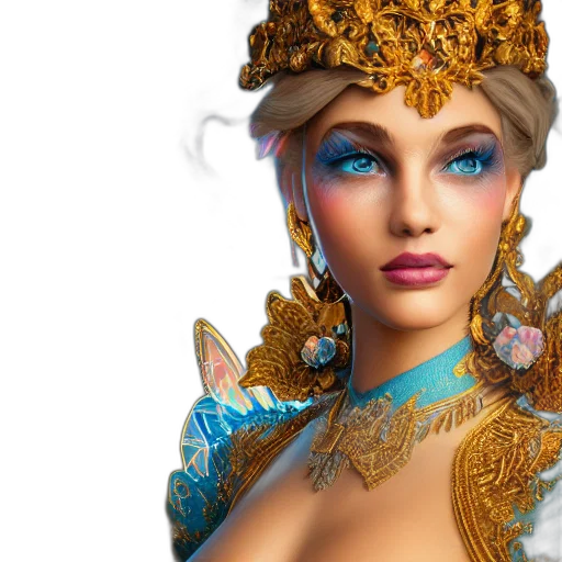 crown, jewelry, fantasy art, photorealistic transparent PNG cut-out