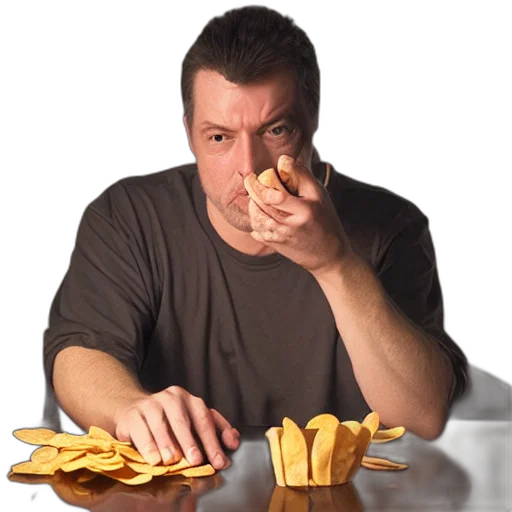 food, face, photorealistic, 3d render transparent PNG cut-out