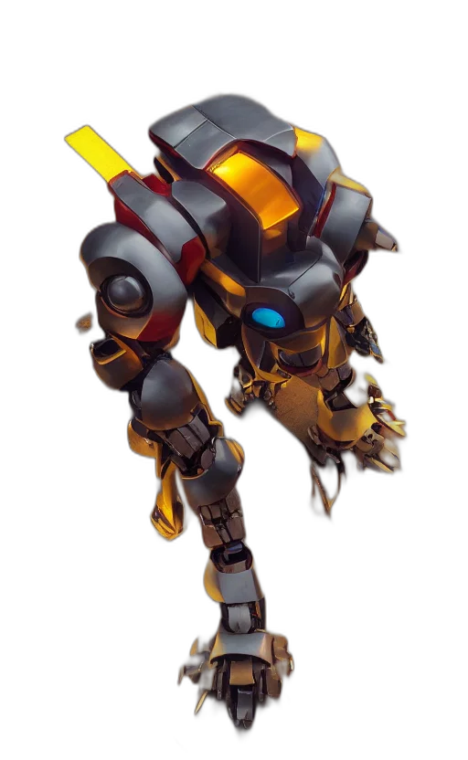 robot, weapon, staff, sword transparent PNG cut-out