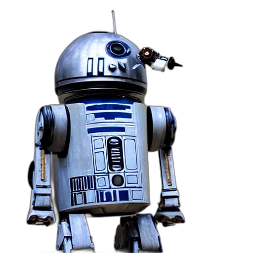 robot, staff, 3d render, concept art transparent PNG cut-out