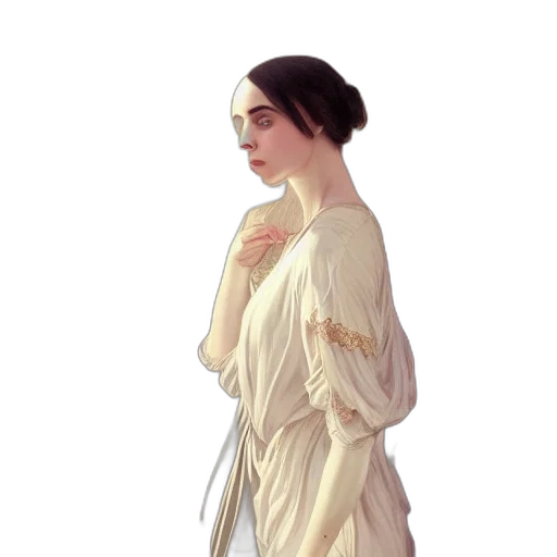 dress, staff, jewelry, crown, concept art, fantasy art, oil painting, pixel art transparent PNG cut-out