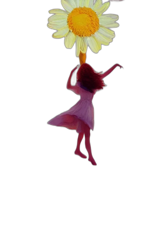 crown, dress, staff, flower, concept art, watercolor, 3d render, pixel art transparent PNG cut-out
