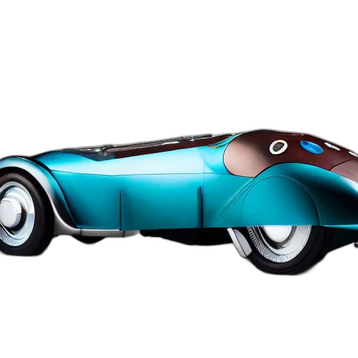 car, 3d render, concept art, photorealistic, retro, futuristic, bugatti, type transparent PNG cut-out