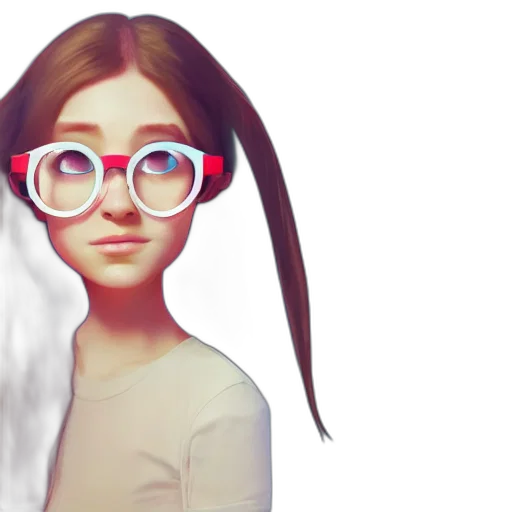 hair, face, 3d render, anime, concept art, cartoon, pastel, portrait transparent PNG cut-out