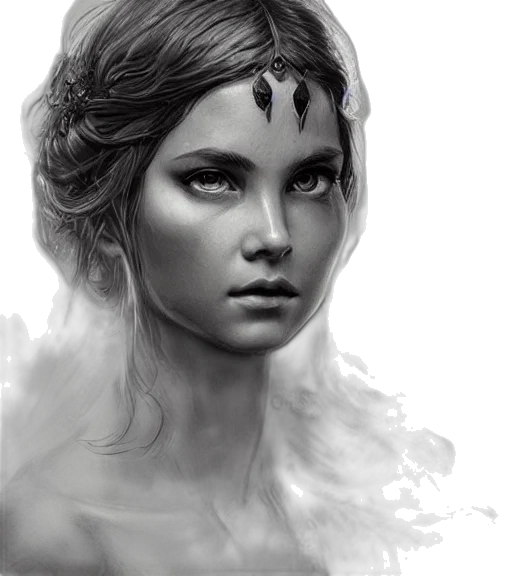 face, crown, dragon, fantasy art, concept art, photorealistic, comic book art, monochrome transparent PNG cut-out