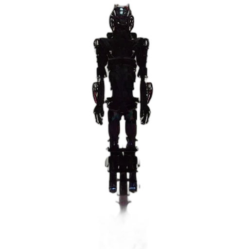 robot, staff, animal, 3d render, concept art, cyberpunk, pixel art, crow transparent PNG cut-out