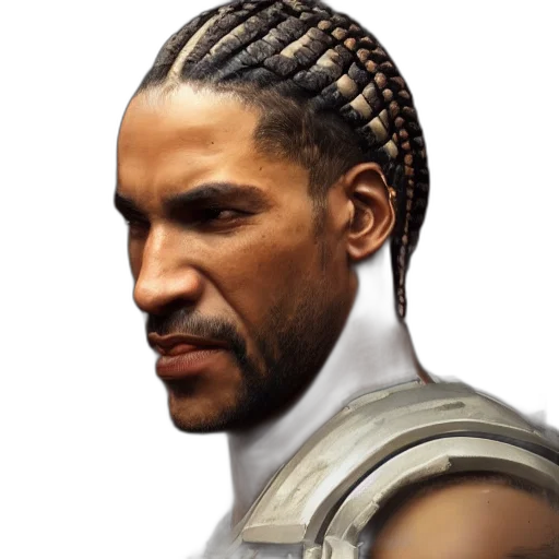 face, hair, dragon, weapon, photorealistic, concept art, 3d render, fantasy art transparent PNG cut-out