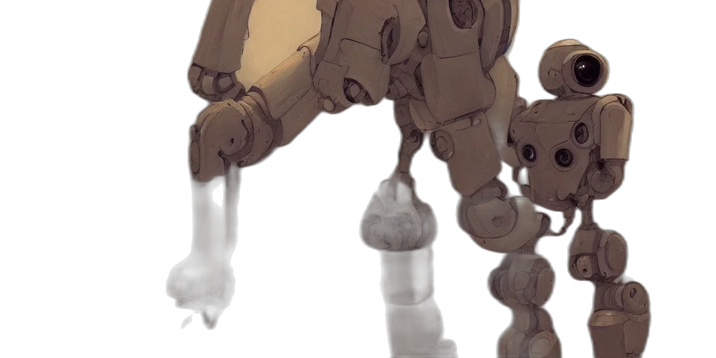 robot, weapon, creature, staff transparent PNG cut-out