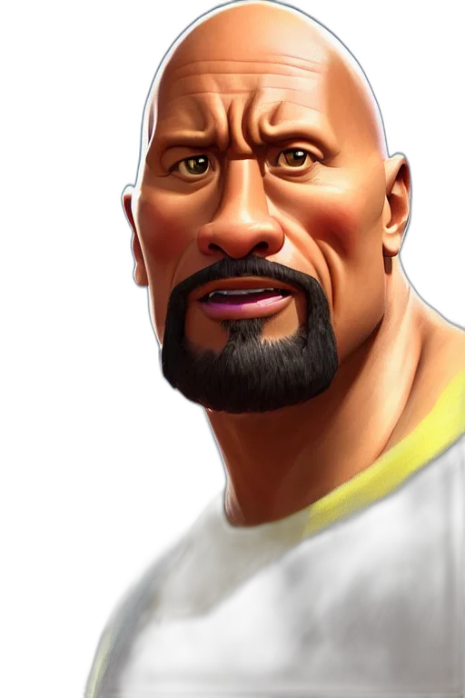 face, staff, photorealistic, concept art, cartoon, 3d render, dwayne, johnson transparent PNG cut-out