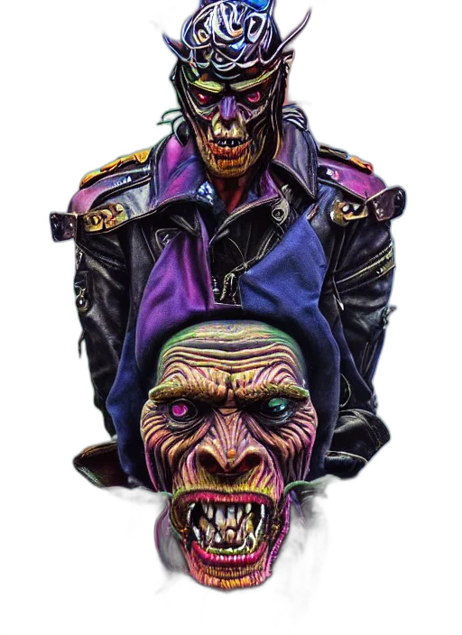 jacket, mask, face, creature transparent PNG cut-out