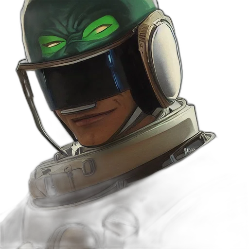 mask, robot, face, staff, concept art, comic book art, 3d render, cyberpunk transparent PNG cut-out