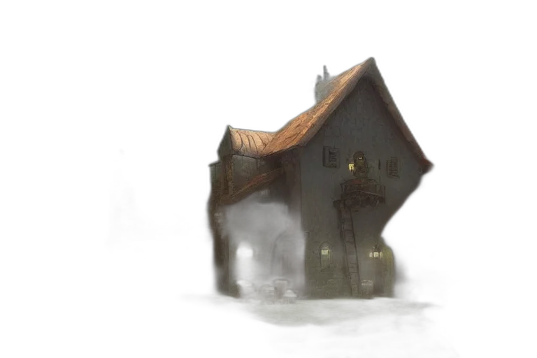 building, concept art, watercolor, fantasy art transparent PNG cut-out