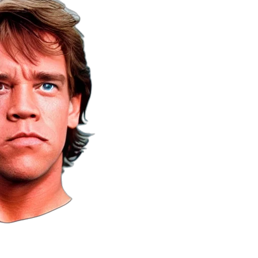 face, hair, photorealistic, pixel art, luke, skywalker, but, played transparent PNG cut-out