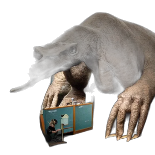 creature, animal, mask, robot, concept art, 3d render, photorealistic, vaporwave transparent PNG cut-out