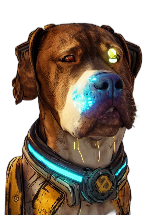 staff, animal, face, creature, concept art, cyberpunk, fantasy art, photorealistic transparent PNG cut-out