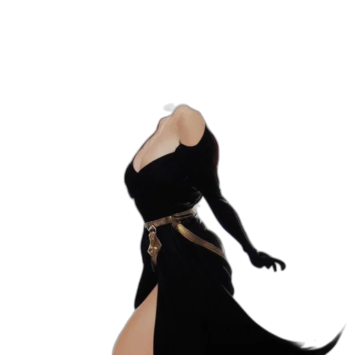 dress, jewelry, staff, crown transparent PNG cut-out