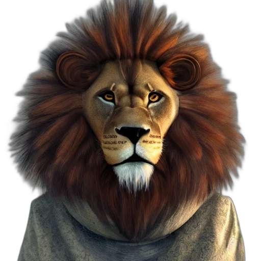 animal, staff, crown, fantasy art transparent PNG cut-out
