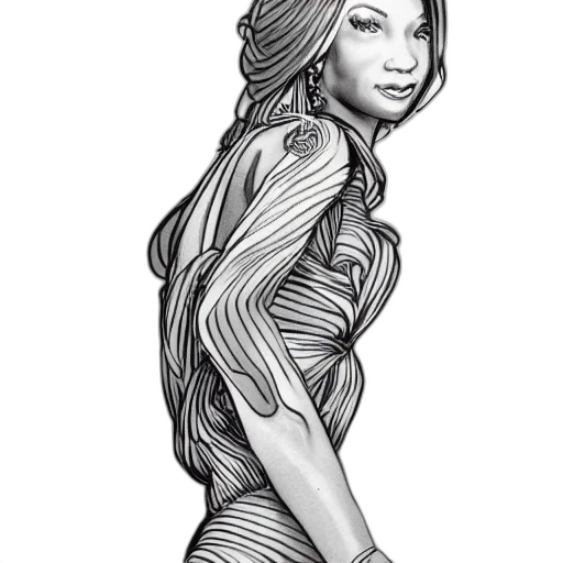 dress, comic book art, fantasy art, cartoon transparent PNG cut-out