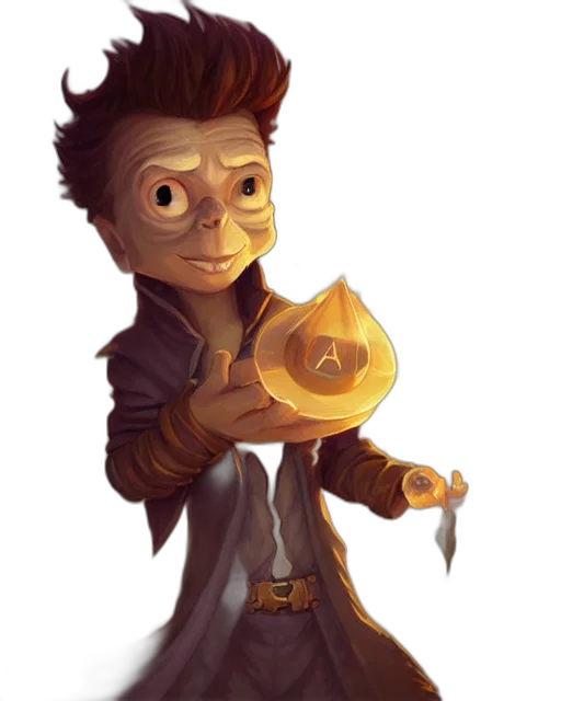 mask, staff, robot, concept art, fantasy art, comic book art, 3d render, golden transparent PNG cut-out
