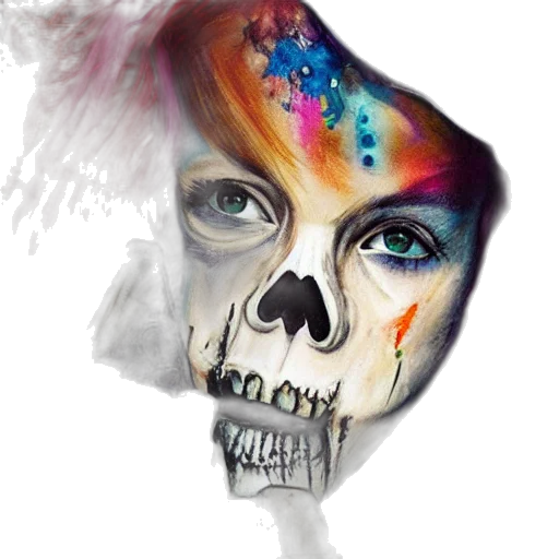 face, mask, crown, watercolor, photorealistic, fantasy art, concept art, colorful transparent PNG cut-out