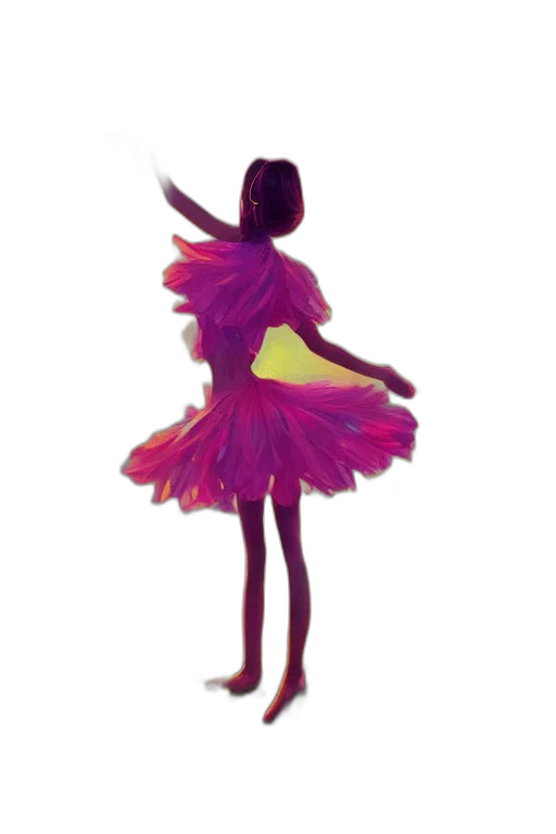 dress, flower, staff, concept art transparent PNG cut-out