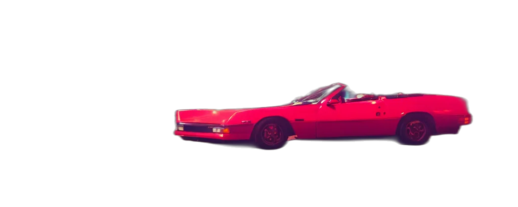car, weapon, animal, vaporwave, 3d render, photorealistic, concept art, red transparent PNG cut-out